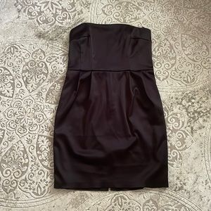 Express little black satin cocktail dress